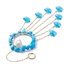 Glass Star Pendant Decorations HJEW-JM01247-02-4