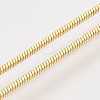 Brass Square Snake Chain Necklace Making MAK-T006-10B-G-3