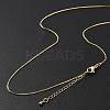Brass Box Chain Necklaces for Women NJEW-D302-41G-3