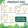 30Pcs 3 Styles Brass Huggie Hoop Earring Findings KK-PH0011-10-2