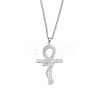Brass Micro Pave Cleal Cubic Zirconia Pendant Necklaces NJEW-M211-03D-P-1