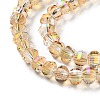 Transparent Electroplate Glass Beads Strands GLAA-Q099-H01-05-3
