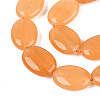 Dyed Natural White Jade Beads Strands G-N370-01A-12-4