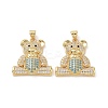 Brass Cubic Zirconia Pendants KK-G453-20G-2