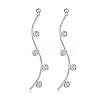 Eco-Friendly Brass Micro Pave Cubic Zirconia Ear Studs EJEW-EE0004-34P-1