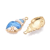 Rack Plating Alloy Enamel Pendants ENAM-N056-368KCG-3