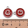 Platinum Plated Alloy Enamel Charms LS-ENAM-S118-03G-P-3