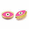 Rack Plating Alloy Enamel Pendants PALLOY-N172-065B-2
