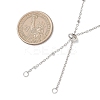 304 Stainless Steel Cable Chain Satellite Chain Slider Necklace Making AJEW-JB01511-02-2