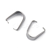 Non-Tarnish 304 Stainless Steel Snap on Bails X-STAS-R048-13x9mm-3