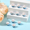 10Pcs Handmade Printed Porcelain Beads PORC-YW0001-29A-1