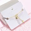 Brass Micro Pave Cubic Zirconia Charm Bracelets for Women BJEW-C083-11G-1