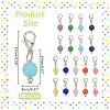 18Pcs 9 Colors Cat Eye Pendant Locking Stitch Markers HJEW-AB00637-2