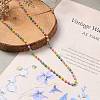 304 Stainless Steel Enamel Twisted Chain Necklaces NJEW-JN03154-4