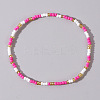 Boho Round Glass Seed Beaded Stretch Bracelets for Women NW8932-7-1