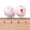 Food Grade Eco-Friendly Printed Silicone Beads SIL-A013-01A-15-3