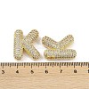 Brass Micro Pave Clear Cubic Zirconia Pendants KK-Z041-01G-K-3