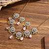 Alloy Rhinestone Bib Necklaces & Dangle Earrings Sets FS-WG6751B-05-2