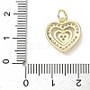 Brass Micro Pave Cubic Zirconia Heart Charms KK-L248-06G-3