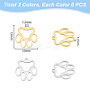 12Pcs 2 Colors 304 Stainless Steel Charms STAS-UN0057-80-3