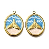 304 Stainless Steel Enamel Pendants STAS-Z163-21G-04-1