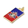 Brass Micro Pave Cubic Zirconia Pendant with Enamel KK-H458-02G-G01-2