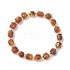 Natural Amber Beads Stretch Bracelets for Women BJEW-JB13254-2