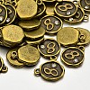 Antique Bronze Plated Alloy Rhinestone Charms LS-ALRI-J153-08-NF-2