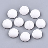 Spray Painted White Wood Cabochons X1-WOOD-TAC0001-23A-1