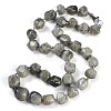 Natural Labradorite Nuggets Beaded Necklaces for Women Men NJEW-K388-01E-01Z-1