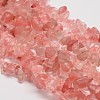 Cherry Quartz Glass Chip Beads Strands G-L269-41-1