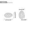 2-Hole Flat Oval 304 Stainless Steel Sewing Buttons for Bracelet Making STAS-UN0011-51P-2