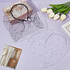 2Pcs 2 Colors Bridal Rhinestone Mesh Veil Cloth Hair Bands DIY-GA0007-03-4
