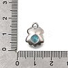 Brass Pave Cubic Zirconia Charms KK-C096-15P-02-3