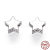 Rhodium Plated 925 Sterling Silver Beads LS-STER-T004-76P-1