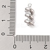 Brass Micro Pave Clear Cubic Zirconia Pendants KK-S388-21P-3
