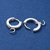 201 Stainless Steel Huggie Hoop Earrings Findings STAS-A167-01E-S-2
