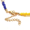 Glass Seed & Glass Pearl Beaded Necklace for Girl Women NJEW-TA00007-5