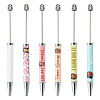 6Pcs 6 Styles Printed Plastic Ball-Point Pen AJEW-TA0001-82-2