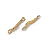 304 Stainless Steel Wavy Bar Links Connector Charms STAS-A134-01C-G-2