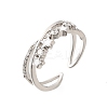 Star 925 Sterling Silver Cubic Zirconia Rings for Women RJEW-S631-01P-4