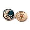 1-Hole Alloy Enamel Shank Buttons BUTT-WH0015-58A-2