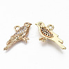 Brass Micro Pave Cubic Zirconia Pendants KK-S359-033-RS-2