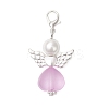 Heart Angel Acrylic & Glass Pendant Decorations HJEW-JM03557-3