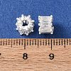 Brass Micro Pave Cubic Zirconia European Beads KK-C157-09D-S-3