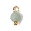 8Pcs 8 Styles Natural Agate & Carnelian & Green Aventurine & Amethyst & Aquamarine Faceted Round Charms PALLOY-JF03451-4
