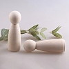 Unfinished Wood Female Peg Dolls People Bodies AJEW-U015-10B-1