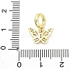 Brass Micro Pave Cubic Zirconia European Dangle Charms KK-D325-21G-02-3
