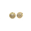 CZ Brass Micro Pave Grade AAA Clear Color Cubic Zirconia Round Beads KK-O065-8mm-05G-NR-1