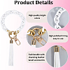 2Pcs Acrylic & Zine Alloy & PU Pendant Decoration KEYC-CL0001-44B-6